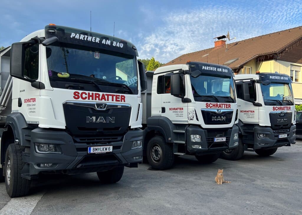Schratter LKW Fuhrpark - Drei MAN Kipper